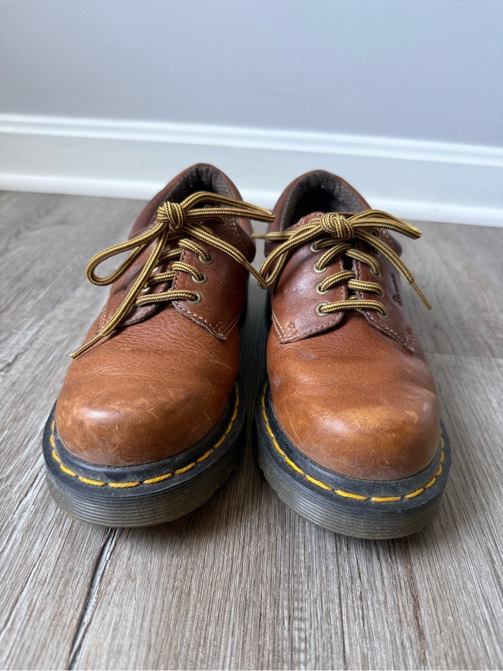 Dr Martens Docs Brown Leather Lace-Up Shoes Oxford Shoes Brown Unisex Size 4 / 5 - Picture 2 of 11